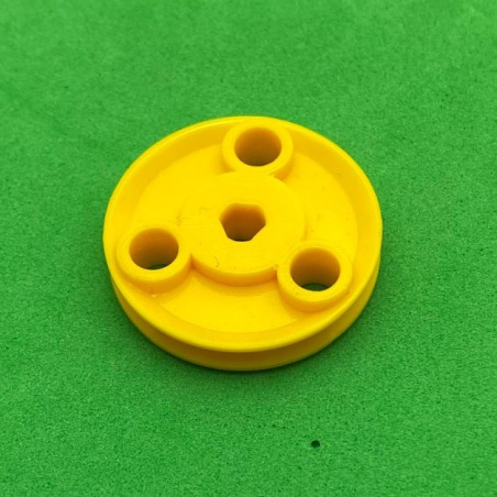 Pulley ø25mm with holes yellow 3 sections