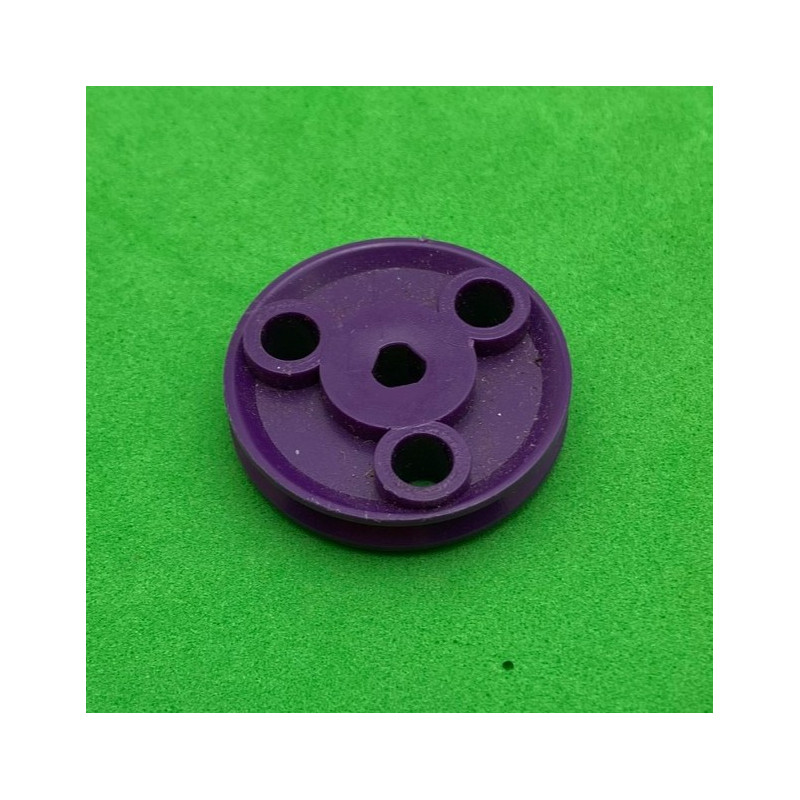 Pulley ø25mm with holes purple 3 sections