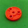 Pulley ø25mm with holes orange fluo 3 sections