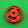 Pulley ø25mm slotted 3 sections red