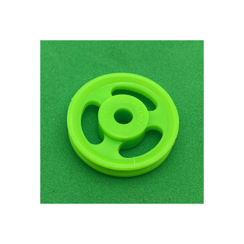 Poulie ø25 mm ajourée sans moyeu plastique vert