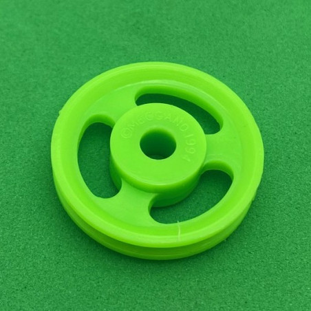 Poulie ø25 mm ajourée sans moyeu plastique vert