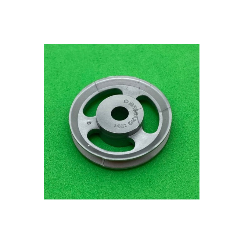 Plastic pulley no boss ø 25 mm slotted aluminum grey