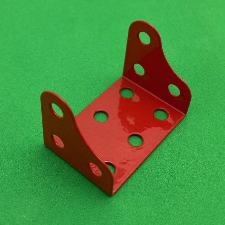 Corner flanged plate 38 x 25 x 12 mm red