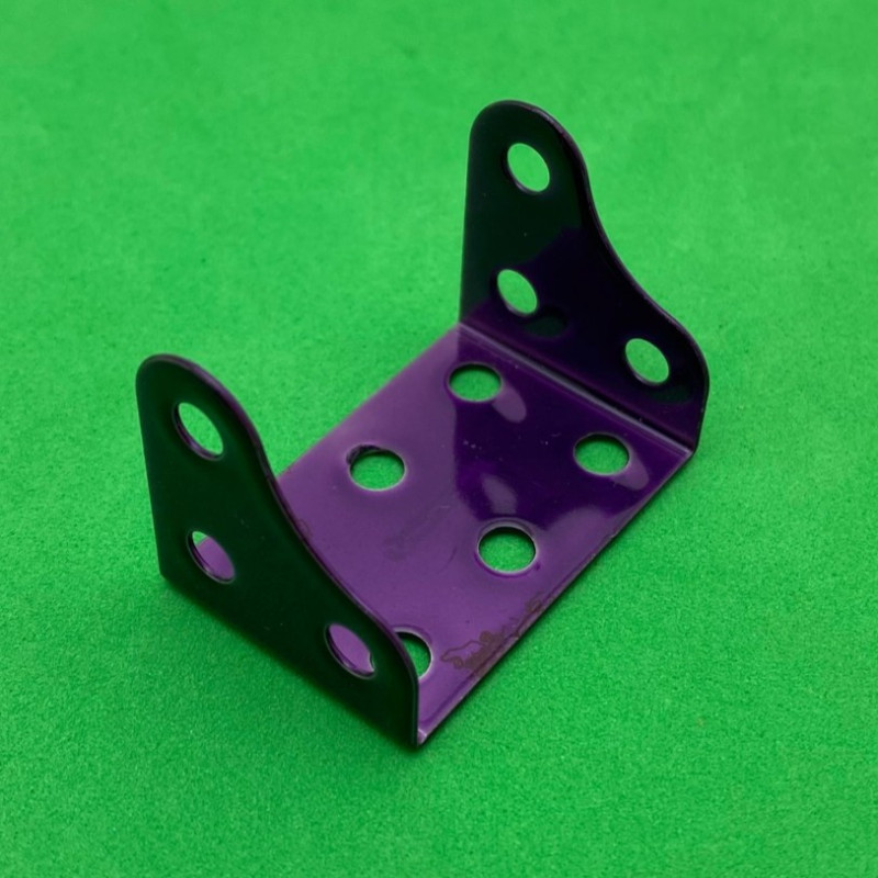 Corner flanged plate 38 x 25 x 12 mm transluscent purple