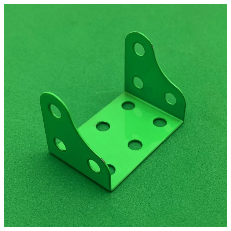 Corner Flanged Plate 38 x 25 x 12 mm neon green