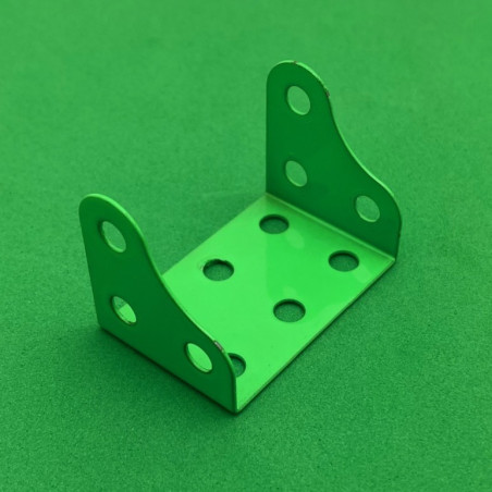 Corner Flanged Plate 38 x 25 x 12 mm neon green