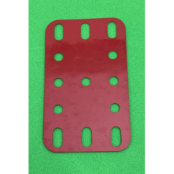 Flexible plastic plate 3x5 h (40x60mm) red