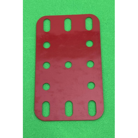 Plaque flexible 3x5 trous (40x60mm) en plastique rouge