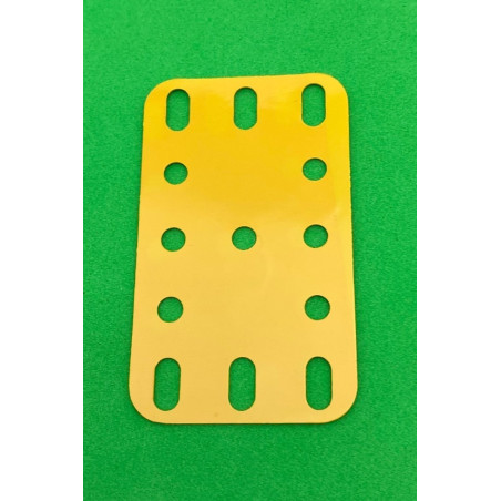 Flexible plastic plate 3x5 h (40x60mm) english yellow