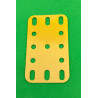 Plaque flexible 3x5 trous (40x60mm) en plastique jaune anglais