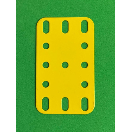 Plaque flexible métal 3x5tr (40x60mm) jaune