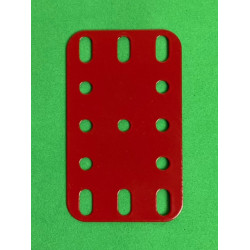 Metal flexible plate 3x5h (40x60mm) red