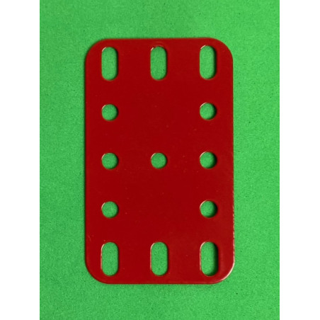 Plaque flexible métal 3x5tr (40x60mm) rouge