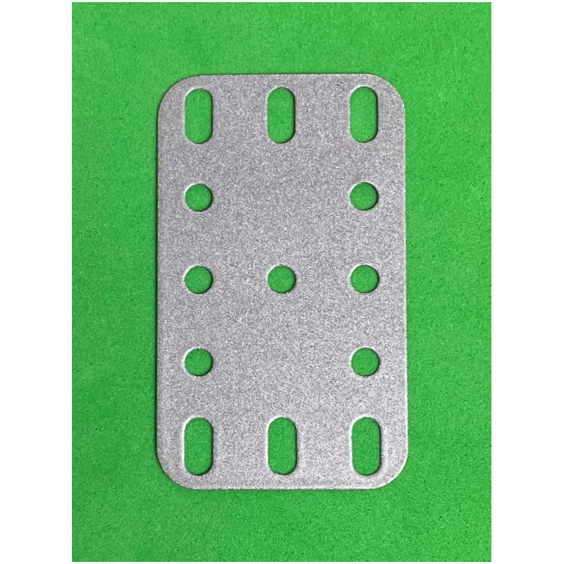 Metal flexible plate 3x5h (40x60mm) silver grey