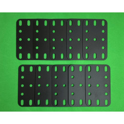 Metal flexible plate 3x5h (40x60mm) matte black (pack of 10)