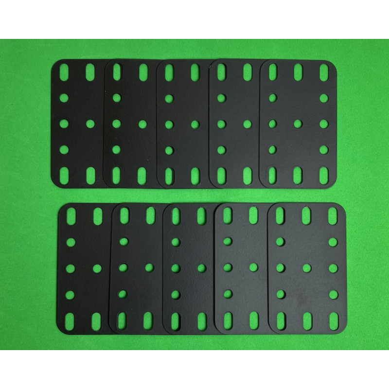 Metal flexible plate 3x5h (40x60mm) matte black (pack of 10)