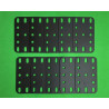 Plaque flexible métal 3x5tr (40x60mm) noir mat (lot de 10)
