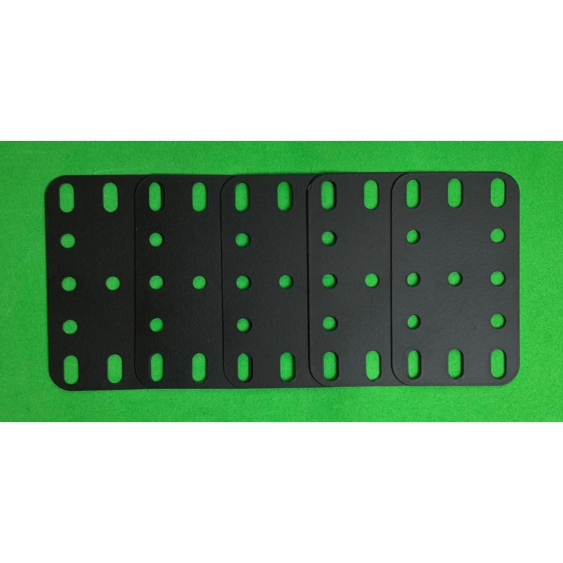 Plaque flexible métal 3x5tr (40x60mm) noir mat (lot de 5)