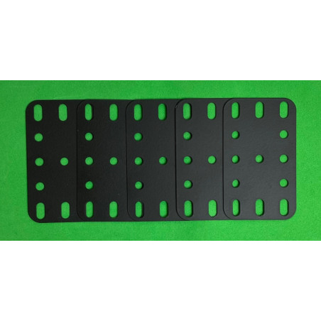 Plaque flexible métal 3x5tr (40x60mm) noir mat (lot de 5)