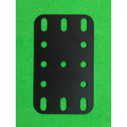 Plaque flexible métal 3x5tr (40x60mm) noir mat (lot de 5)