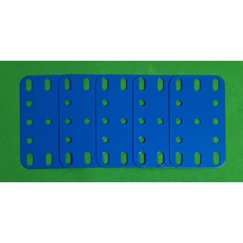 Plaque flexible métal 3x5tr (40x60mm) bleu F1 (lot de 5)