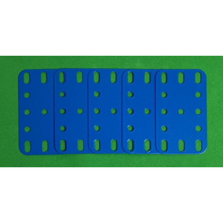 Plaque flexible métal 3x5tr (40x60mm) bleu F1 (lot de 5)