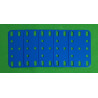 Plaque flexible métal 3x5tr (40x60mm) bleu F1 (lot de 5)