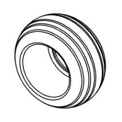 Tyre øext 15mm width 8mm rubber