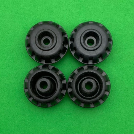 Roue plastique dur noir de seconde main (lot de 4)
