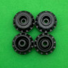 Roue plastique dur noir de seconde main (lot de 4)