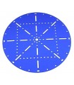 Plaque circulaire ø 251 mm bleu