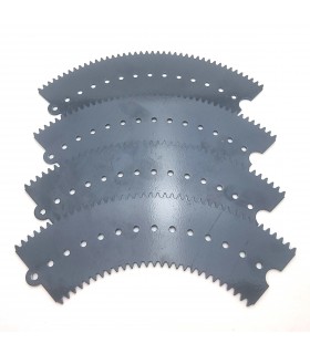 Set of 4 matte black toothed sectors