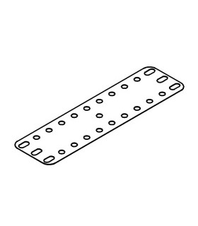 Metal flexible plate 3x11h (140x40mm) yellow/orange