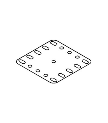 Metal flexible plate 5x5h dark grey