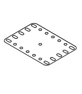 Metal flexible plate 5x7h yellow/orange