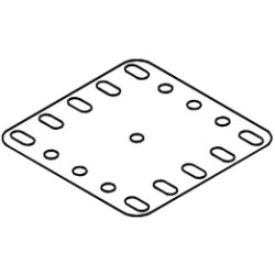 Plaque flexible métal 5x5tr noir mat (lot de 10)