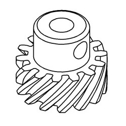 Helical gear 14 th left brass