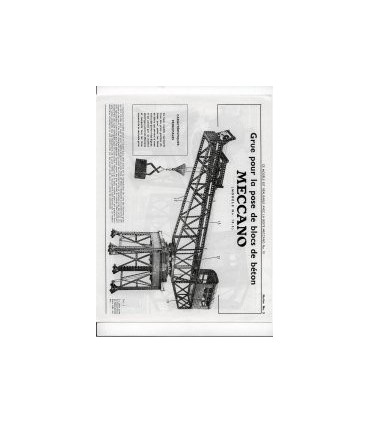 Grue pose blocs de beton