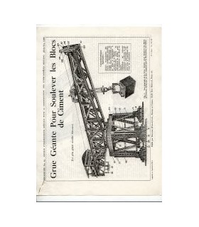 Grue geante pour blocs ciment