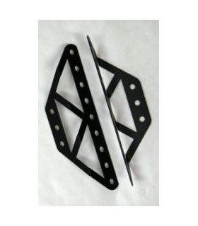 Obtuse trapezoidal braced girder black