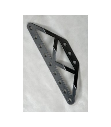 Longrine trapezoidale coudee gris argent