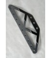 Longrine trapezoidale coudee gris argent