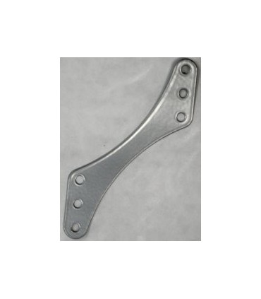 Plaque 1/2 y flexible l100,8mm gris argent