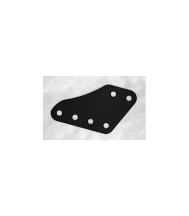 Flexible parallelipedique plate 4x2 holes black