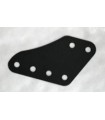 Flexible parallelipedique plate 4x2 holes black