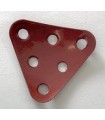 Triang.curved plate 3x3 red metal