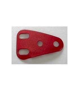 Plaque triang isocele 38x25 rouge met adv