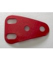 Plaque triang isocele 38x25 rouge met adv