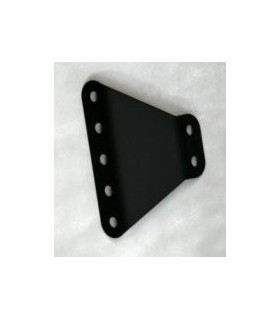 Obtuse flanged trapezoidal plate black